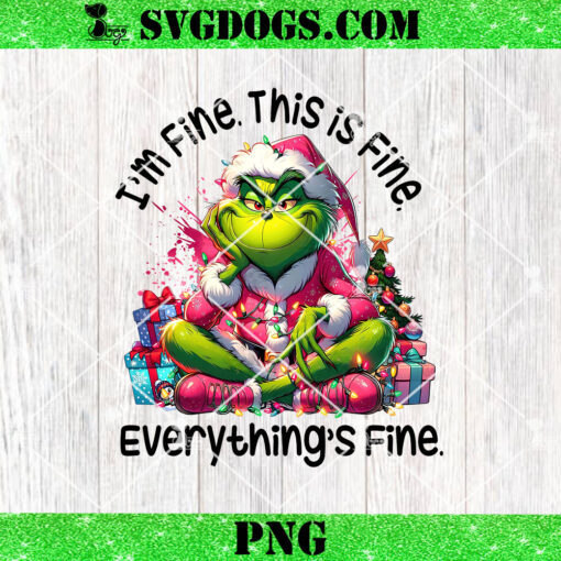 Im Fine This Is Fine Everything Is Fine PNG, Pink Christmas Comedy Movies Friends PNG