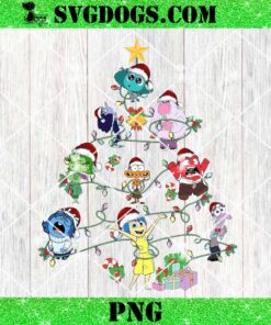 Inside Out 2 Christmas Light Tree PNG, Emotions Friends Christmas PNG