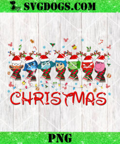 Inside Out Christmas Light PNG, Cartoon Emotions Friends Christmas PNG