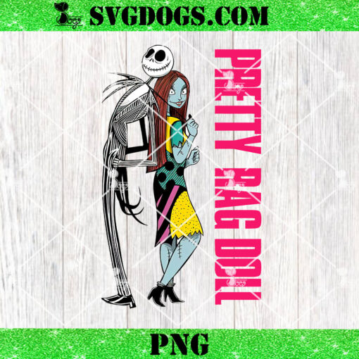 Jack Skellington And Sally Pretty Rag Doll PNG, Nightmare Before Christmas PNG