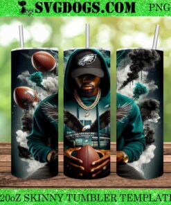 Jalen Hurts Eagles 20oz Tumbler Wrap PNG