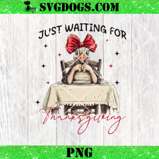 Just Waiting For Thanksgiving PNG, Coquette Turkey PNG