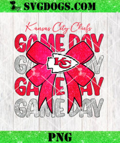 Kansas City Chiefs Game Day Coquette PNG, Coquette Football PNG, Football Bow PNG