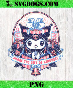 Kuromi Share The Gift Of Kindness PNG, Kuromi Christmas PNG