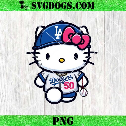 Los Angeles Dodgers Hello Kitty Baseball MLB PNG, Dodgers Disney PNG