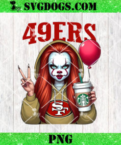 Mama Pennywise San Francisco 49ers PNG, Horror Killers Football Halloween PNG, Horror Mom PNG