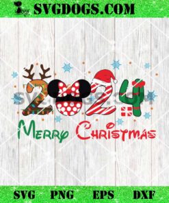 Merry Christmas 2024 SVG, Disney Snowflakes SVG