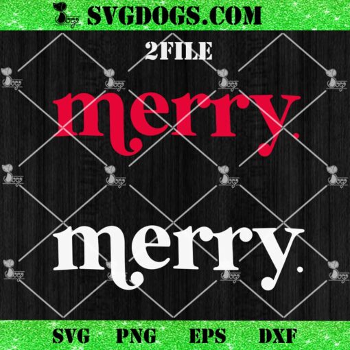 Merry Christmas SVG Bundle, Merry 2024 SVG PNG