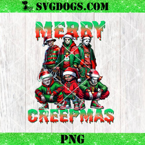 Merry Creepmas PNG, Christmas Movie Killer PNG, Christmas Horror PNG