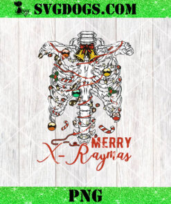 Merry Xraymas PNG, Skeleton Christmas Nurse PNG, Christmas X-ray PNG