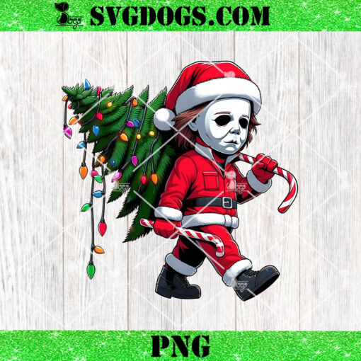 Michael Myers Santa Christmas PNG, Christmas Killers Friends PNG, Christmas Horrors PNG