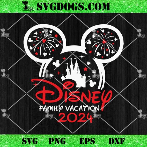 Mickey Disney Family Vacation 2024 SVG, Mickey castle Christmas SVG PNG