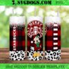 Horror Movies Christmas Straight 20oz Tumbler Wrap PNG, Horror Chibi Santa Skinny Tumbler Wrap