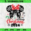 Disney Magic Castle Christmas 2024 SVG, Magic Kingdom Christmas SVG, Mickey Head Snowflake SVG PNG