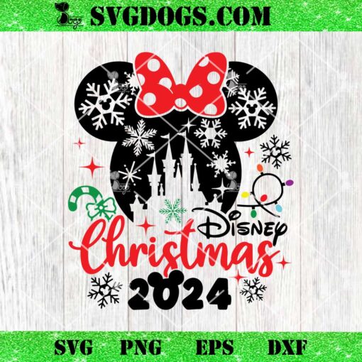 Minnie Disney Christmas 2024 SVG, Magic Castle Christmas SVG PNG