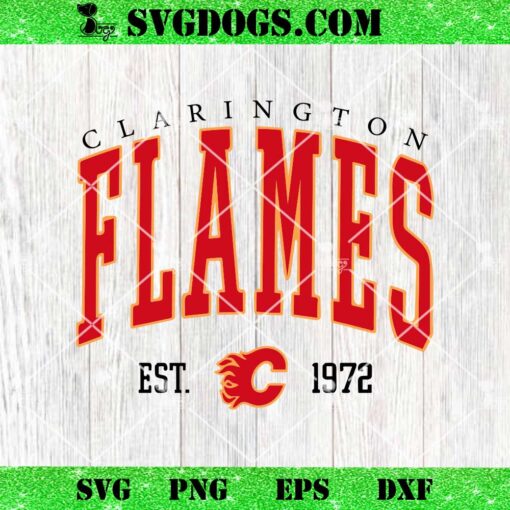 Clarington Flames SVG, Clarington Flames Girls Hockey Association SVG PNG