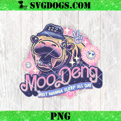 Moodeng Just Wanna Sleep All Day PNG, Hippopotamus Sea Animal Sleep PNG