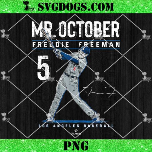 Mr October Freddie Freeman Los Angeles Baseball MLB PNG, Los Angeles Dodgers PNG