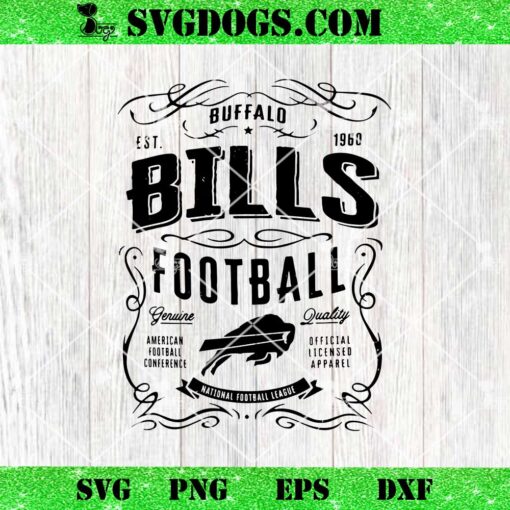 NFL Buffalo Bills Football Logo Est 1960 SVG, Buffalo Bills NFL SVG PNG DXF EPS