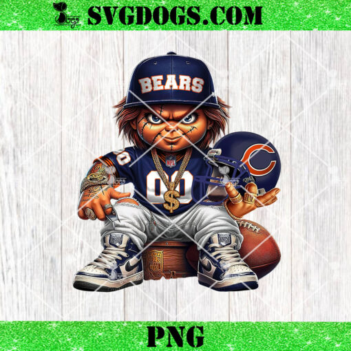 NFL Chicago Bears Chucky PNG, Horror Bears Football PNG, Halloween NFL PNG