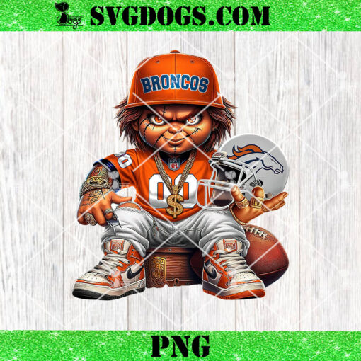 NFL Denver Broncos Chucky PNG, Horror Broncos Football PNG