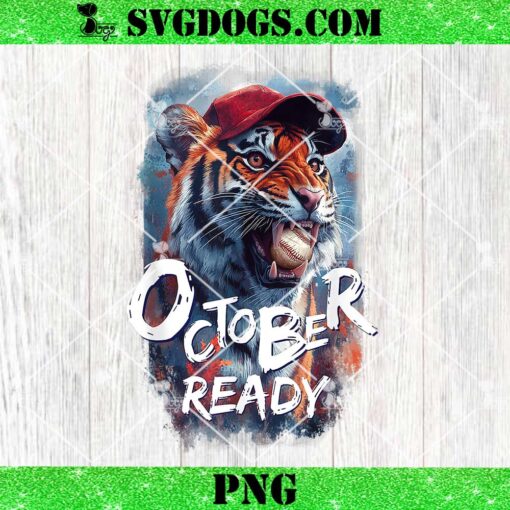 October Ready Tiger Baseball Sports PNG