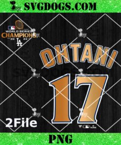 Ohtani 17 Los Angeles Dodgers PNG, LA World Series Champions 2024 PNG