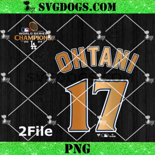 Ohtani 17 Los Angeles Dodgers PNG, LA World Series Champions 2024 PNG