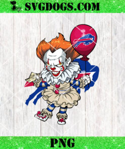 Pennywise Buffalo Bills NFL PNG, Cute Horror Football PNG, Halloween Scary Clown IT PNG