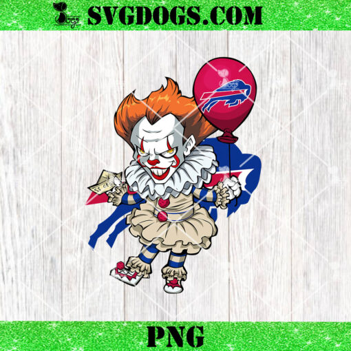 Pennywise Buffalo Bills NFL PNG, Cute Horror Football PNG, Halloween Scary Clown IT PNG