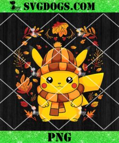 Pikachu Thanksgiving PNG, Pokemon Autumn PNG