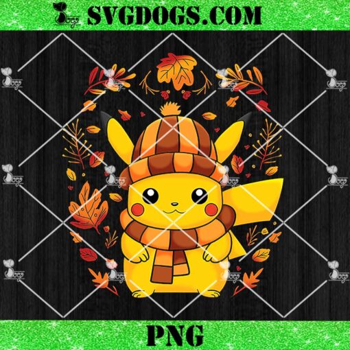 Pikachu Thanksgiving PNG, Pokemon Autumn PNG