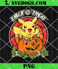 Pikachu Trick O Treat PNG, Pikachu In Pumpkin Halloween PNG