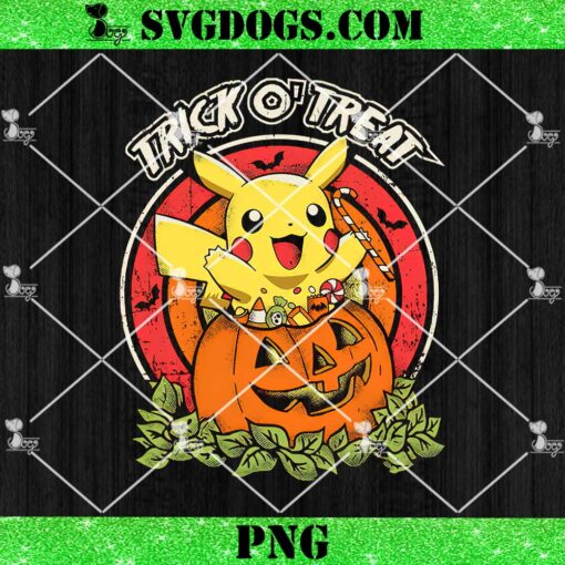 Pikachu Trick O Treat PNG, Pikachu In Pumpkin Halloween PNG