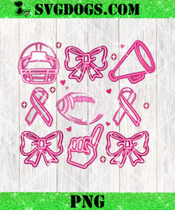 Pink Neon Baseball Breast Cancer PNG, Neon Baseball Bow PNG, Breast Cancer Bow PNG