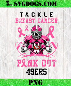 Pink Out Tackle Breast Cancer 49ers PNG, Breast Cancer NFL PNG