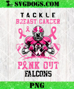 Pink Out Tackle Breast Cancer Atlanta Falcons PNG, Breast Cancer NFL PNG