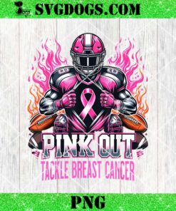 Pink Out Tackle Breast Cancer Awareness American Football PNG, Breast Cancer Football PNG