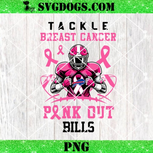 Pink Out Tackle Breast Cancer Buffalo Bills PNG, Breast Cancer NFL PNG