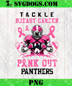 Pink Out Tackle Breast Cancer Carolina Panthers PNG, Breast Cancer NFL PNG