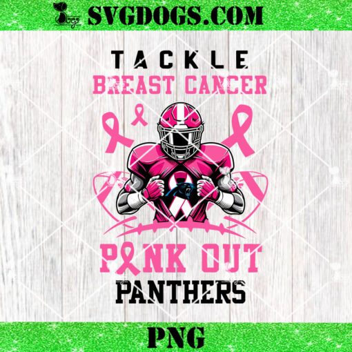 Pink Out Tackle Breast Cancer Carolina Panthers PNG, Breast Cancer NFL PNG