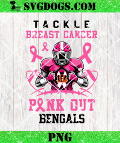 Pink Out Tackle Breast Cancer Cincinnati Bengals PNG, Breast Cancer NFL PNG