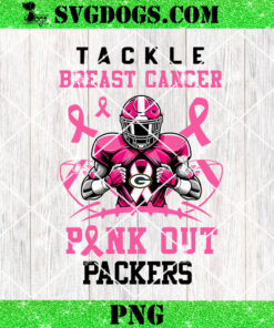 Pink Out Tackle Breast Cancer Green Bay Packers PNG, Breast Cancer NFL PNG