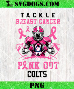 Pink Out Tackle Breast Cancer Indianapolis Colts PNG, Breast Cancer NFL PNG