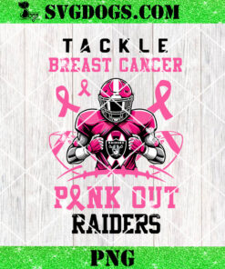 Pink Out Tackle Breast Cancer Las Vegas Raiders PNG, Breast Cancer NFL PNG