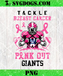 Pink Out Tackle Breast Cancer New York Giants PNG, Breast Cancer NFL PNG