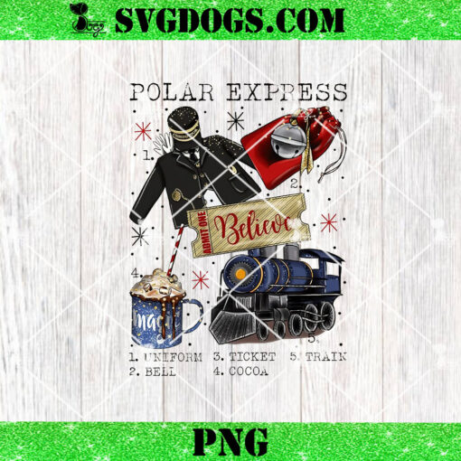 Polar Express PNG, Christmas Family Trip PNG, Believe PNG