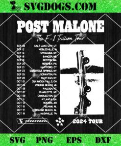 Post Malone F1 Trillion Tour SVG, Malone Album Tracklist SVG PNG EPS DXF 1