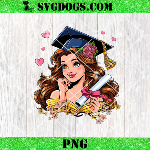 Princess Belle Graduation PNG, Beauty And The Beast School PNG