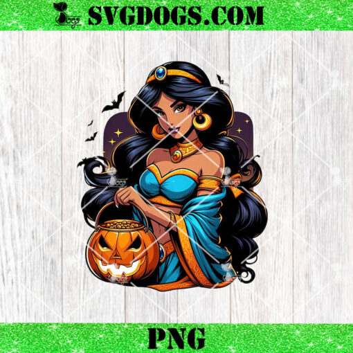 Princess Jasmine Halloween PNG, Jasmine Pumpkin PNG